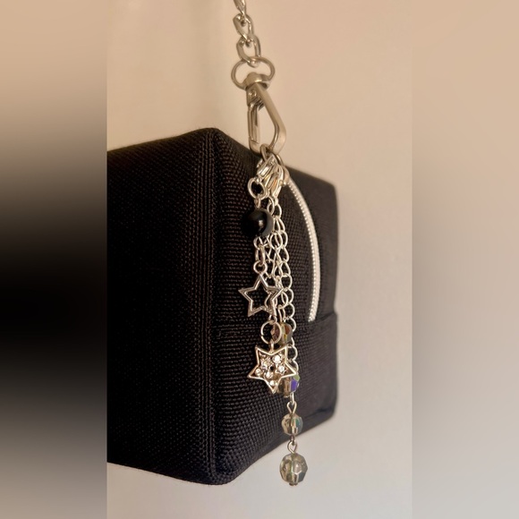 Dior Crossbody Bag Cosmetic Makeup Pouch Silver Hardware Star Charms and Straps - Picture 12 of 15